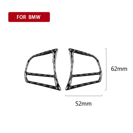 Carbon Fiber Car Steering Wheel Key Frame Decorative Sticker for BMW F20 2012-2018 / F21 2014-2018 / F30 / F34 2013-2018 / F32 2013-2018