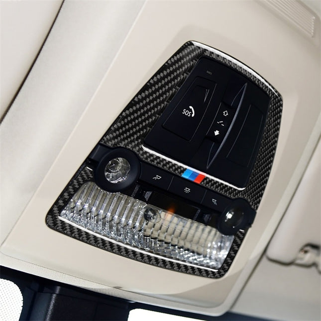 Three Color Carbon Fiber Car Reading Lamp Panel Decorative Sticker for BMW 5 Series F10 2011-2017 / F07 2010-2017 / F25 X3 F26 X4 2011-2017, Reading Lamp Panel(Three Color), Reading Lamp Panel