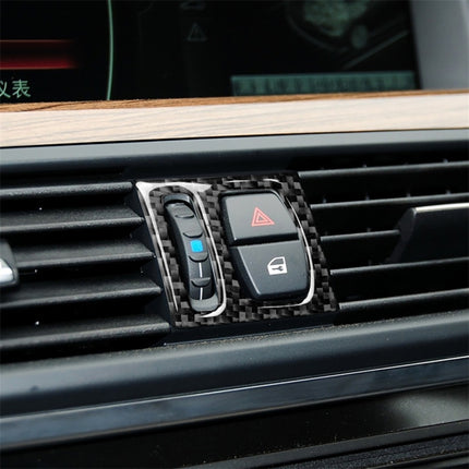 5 PCS Carbon Fiber Car Air Outlet Decorative Sticker for BMW 5 Series F10 2011-2017