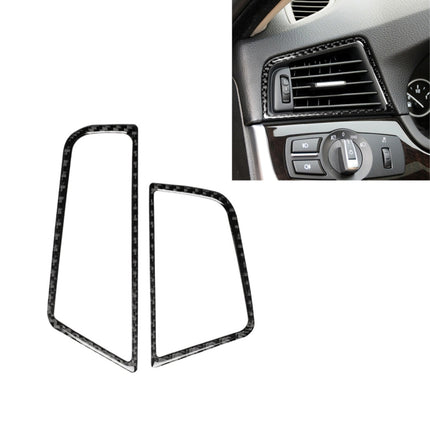 Carbon Fiber Car Side Air Outlet Frame Decorative Sticker for BMW 5 Series F10 2011-2017,Sutible for Left Driving, Side Air Outlet Frame