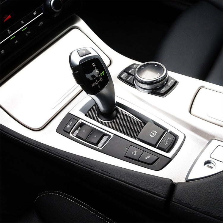 Carbon Fiber Car Handbrake Below Panel Decorative Sticker for BMW 5 Series F07 F10 F25 F26 / GT X3 X4 2009-2016,Sutible for Left Driving
