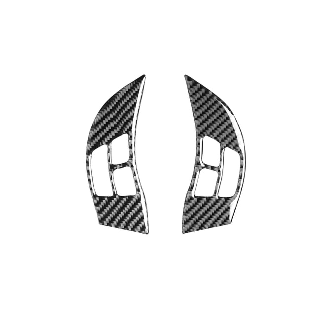 2 PCS Car Carbon Fiber Steering Wheel Decorative Sticker for Mazda RX8 2004-2008, Left and Right Drive Universal, Steering Wheel A