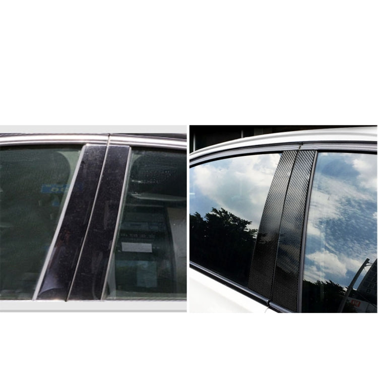 Car Carbon Fiber B Pillar Decorative Sticker for BMW X6 E71 2009-2013, Left and Right Drive Universal