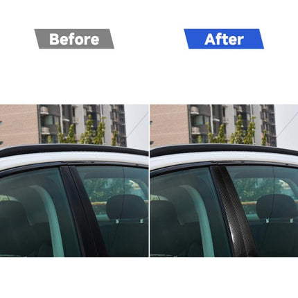 10 in 1 Car Carbon Fiber Center Pillar Decorative Sticker for Audi Q7 / SQ7 4M 2016-2019, Left and Right Drive Universal, For Audi Q7
