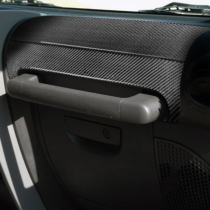 2 in 1 Car Carbon Fiber Front Passenger Seat Handrail Decorative Sticker for Jeep Wrangler JK 2007-2010, Left and Right Drive Universal, Front Passenger Seat Handrail