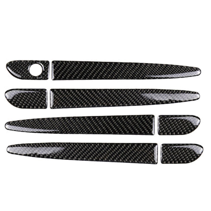 One Set Car Carbon Fiber Outside Door Handle without Smart Hole Decorative Sticker for Mazda CX-5 2017-2018, Right Drive, Outside Door Handle without Smart Hole, Right Drive