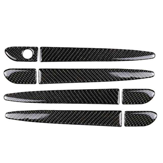 One Set Car Carbon Fiber Outside Door Handle without Smart Hole Decorative Sticker for Mazda CX-5 2017-2018, Right Drive, Outside Door Handle without Smart Hole, Right Drive