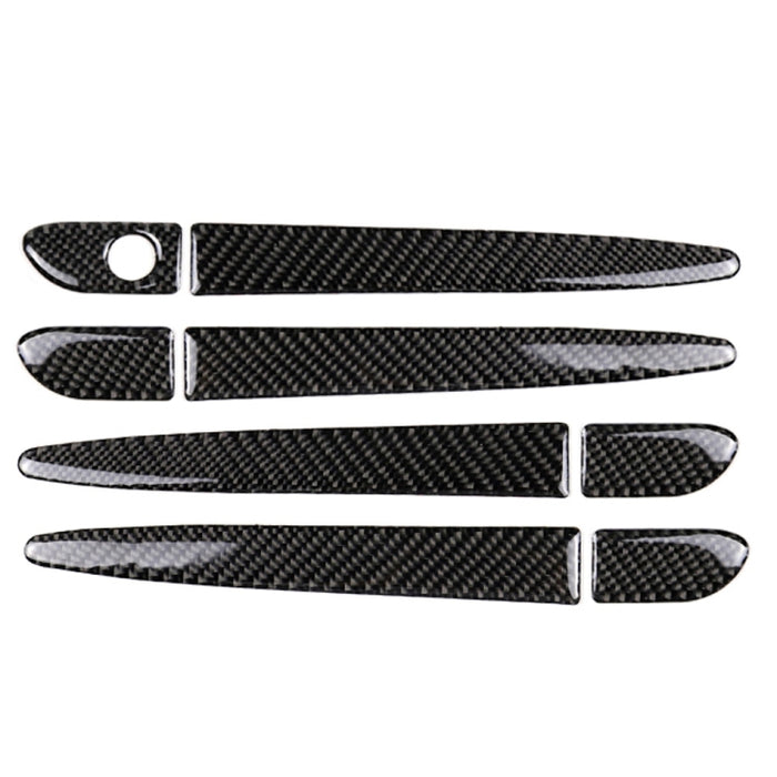One Set Car Carbon Fiber Outside Door Handle without Smart Hole Decorative Sticker for Mazda CX-5 2017-2018, Right Drive, Outside Door Handle without Smart Hole, Right Drive