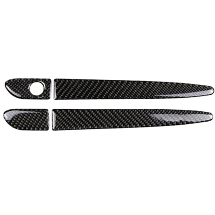 One Set Car Carbon Fiber Outside Door Handle without Smart Hole Decorative Sticker for Mazda CX-5 2017-2018, Right Drive, Outside Door Handle without Smart Hole, Right Drive