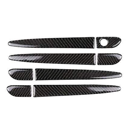 One Set Car Carbon Fiber Outside Door Handle without Smart Hole Decorative Sticker for Mazda CX-5 2017-2018, Left Drive, Outside Door Handle without Smart Hole, Left Drive