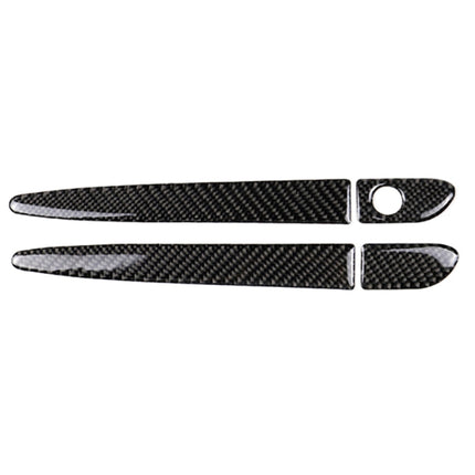 One Set Car Carbon Fiber Outside Door Handle without Smart Hole Decorative Sticker for Mazda CX-5 2017-2018, Left Drive, Outside Door Handle without Smart Hole, Left Drive