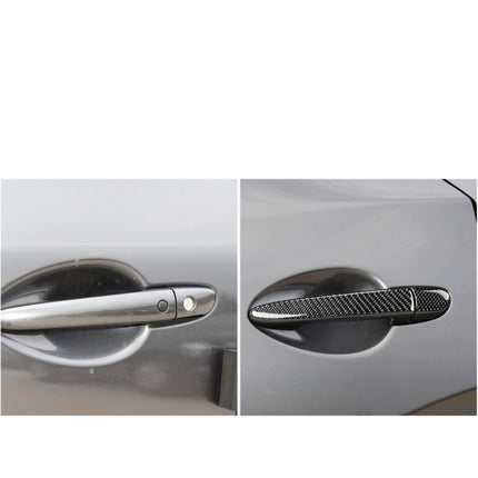 One Set Car Carbon Fiber Outside Door Handle without Smart Hole Decorative Sticker for Mazda CX-5 2017-2018, Left Drive, Outside Door Handle without Smart Hole, Left Drive