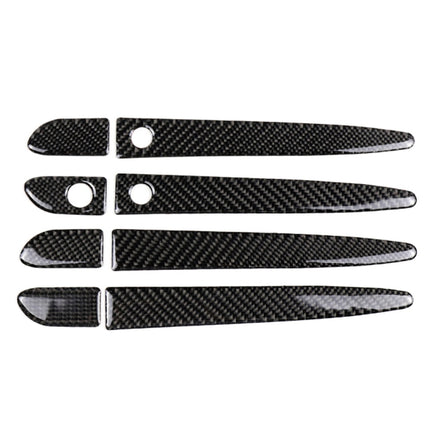 One Set Car Carbon Fiber Outside Door Handle with Smart Hole Decorative Sticker for Mazda CX-5 2017-2018, Right Drive, Outside Door Handle with Smart, Right Drive
