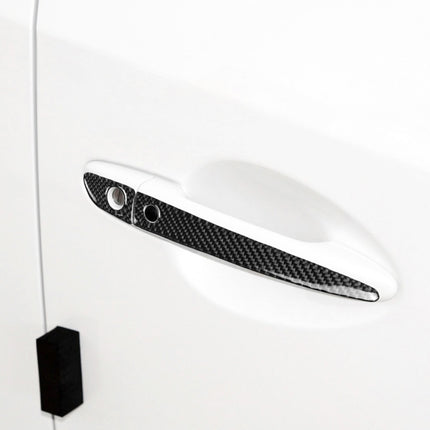 One Set Car Carbon Fiber Outside Door Handle with Smart Hole Decorative Sticker for Mazda CX-5 2017-2018, Right Drive, Outside Door Handle with Smart, Right Drive