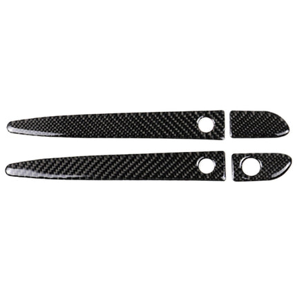 Car Carbon Fiber Outside Door Handle with Smart Hole Decorative Sticker for Mazda CX-5 2017-2018, Left Drive, Outside Door Handle with Smart, Left Drive