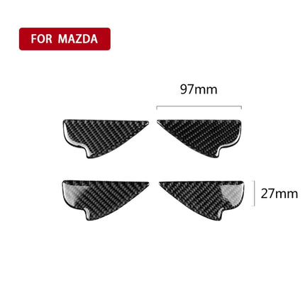 Car Carbon Fiber Inner Door Bowl Decorative Sticker for Mazda, Left and Right Drive Universal