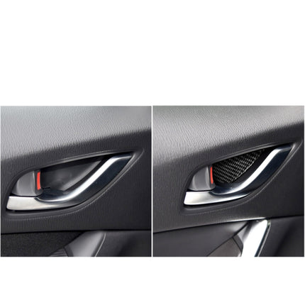 Car Carbon Fiber Inner Door Bowl Decorative Sticker for Mazda, Left and Right Drive Universal