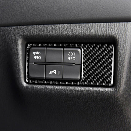 Car Carbon Fiber Headlight Panel Decorative Sticker for Mazda CX-5 2017-2018, Right Drive