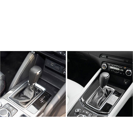 Car Carbon Fiber Gear Panel Decorative Sticker for Mazda CX-5 2017-2018, Right Drive