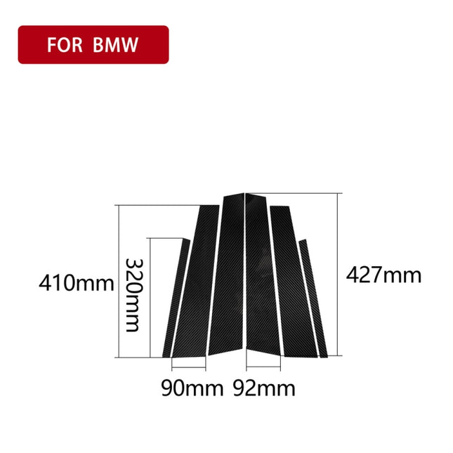 Car Carbon Fiber B Pillar Decorative Sticker for BMW 3 Series G20/G28/325Li/330d/335 2019-2020, Left and Right Drive Universal