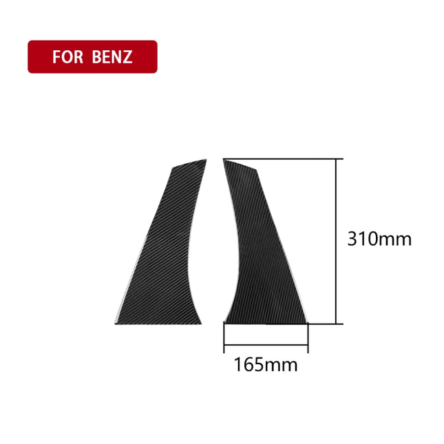 Car Carbon Fiber Rear Window Decorative Sticker for Mercedes-Benz GLA 2015-2018, Left and Right Drive Universal