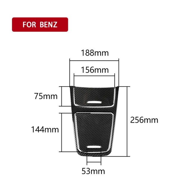 Car Carbon Fiber Solid Color Central Control Panel Decorative Sticker for Mercedes-Benz A Class 2013-2018/CLA 2013-2017/GLA 2013-2017, Left and Right Drive Universal