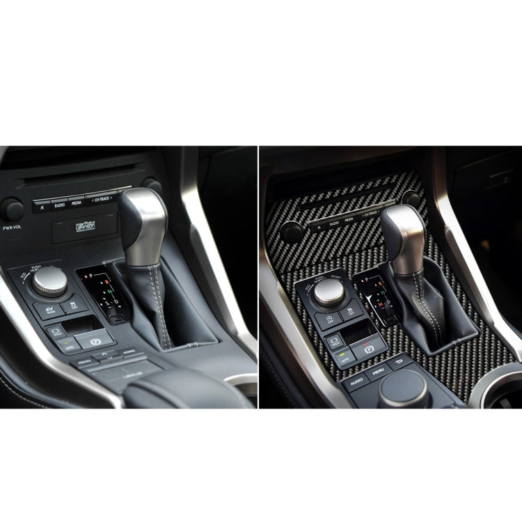 Car Carbon Fiber CD Panel Decorative Sticker for Lexus NX200 / 200t / 300h 2014-2021, Left and Right Drive Universal