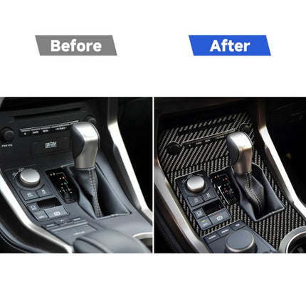 Car Carbon Fiber CD Panel Decorative Sticker for Lexus NX200 / 200t / 300h 2014-2021, Left and Right Drive Universal, CD Panel