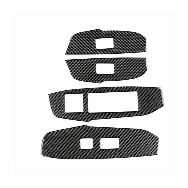 Car Carbon Fiber Window Glass Lift Decorative Sticker for Lexus NX200 / 200t / 300h 2014-2021, Right Drive