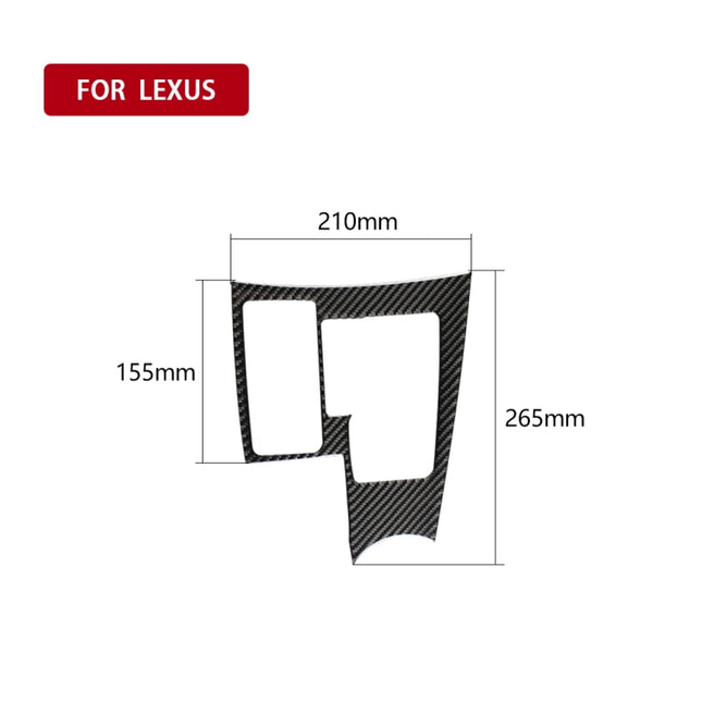Car Carbon Fiber Gearshift Panel B Decorative Sticker for Lexus NX200 / 200t / 300h 2014-2021, Left Drive