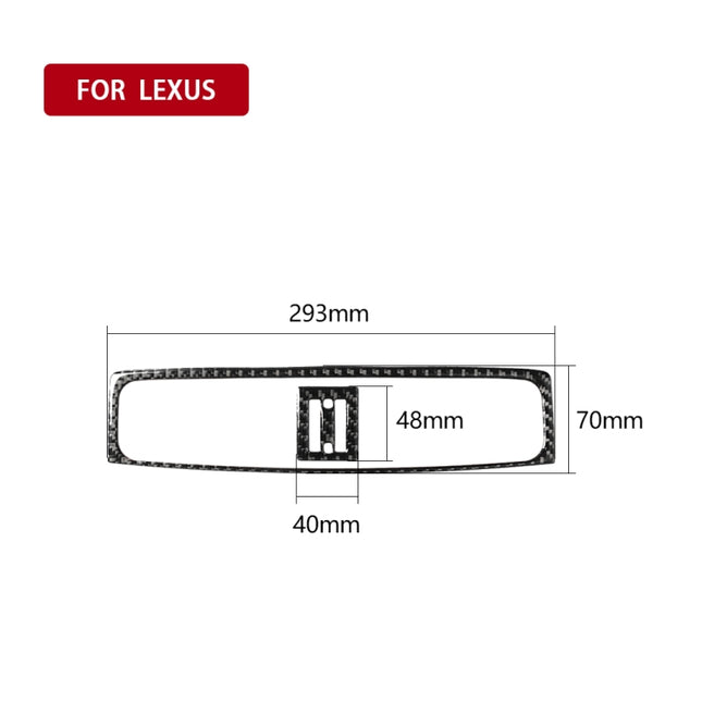 Car Carbon Fiber Middle Air Outlet Decorative Sticker for Lexus IS250 300 350C 2006-2012, Left and Right Drive Universal