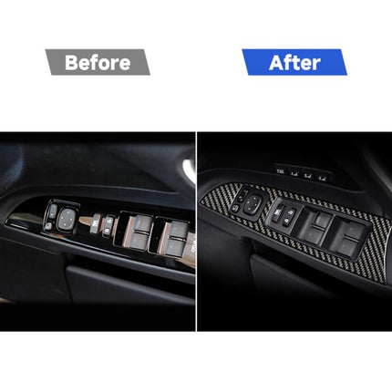 Car Carbon Fiber Window Glass Lift Decorative Sticker for Lexus IS250 300 350C 2006-2012, Right Drive, Window Glass Lift, Right Drive
