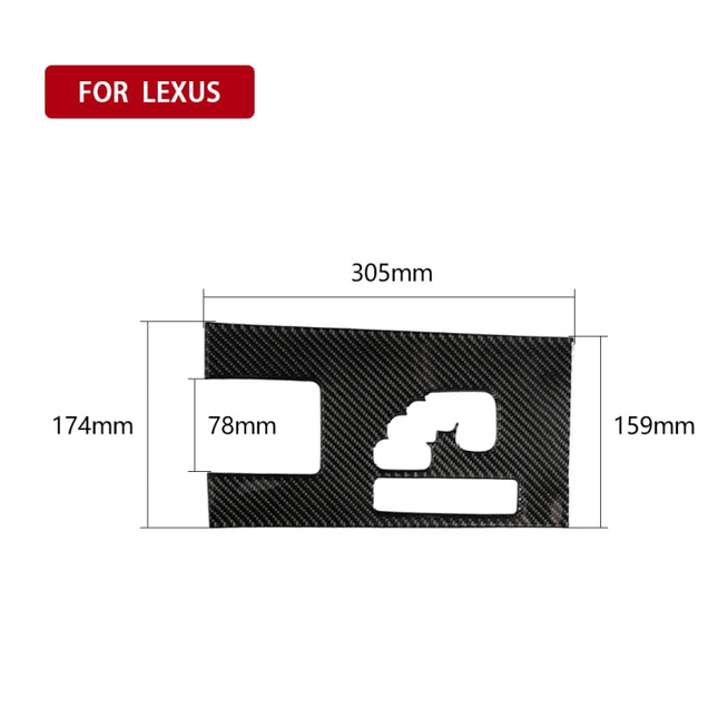 Car Carbon Fiber Gears B Decorative Sticker for Lexus IS250 300 350C 2006-2012, Right Drive, Gears B, Right Drive