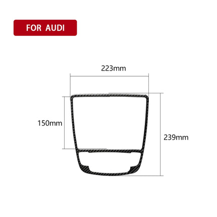 Car Carbon Fiber Gear Shift Panel Decorative Sticker for Audi A6 S6 C7 A7 S7 4G8 2012-2018, Left and Right Drive Universal