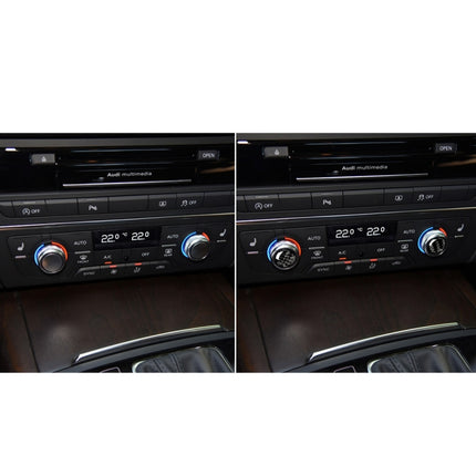 Car Carbon Fiber Air Conditioning Button Decorative Sticker for Audi A6 S6 C7 A7 S7 4G8 2012-2018, Left and Right Drive Universal