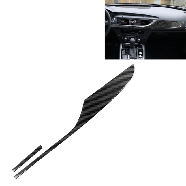 Car Carbon Fiber Dashboard Decorative Strip for Audi A6 S6 C7 A7 S7 4G8 2012-2018, Left Drive, Dashboard, Left Drive