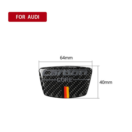 Car Carbon Fiber German Flag Pattern Doorpost Decorative Sticker for Audi TT, Left and Right Drive Universal