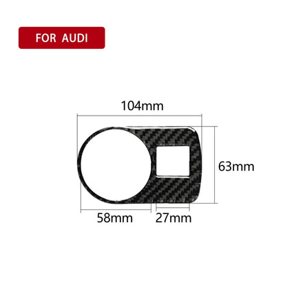 Car Carbon Fiber Headlight Switch Decorative Sticker for Audi TT 8n 8J MK123 TTRS 2008-2014, Left Drive