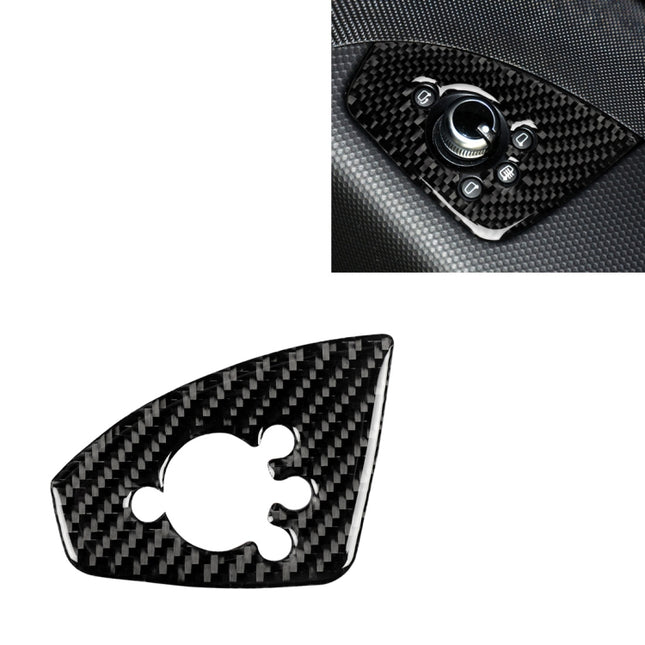 Car Carbon Fiber Door Button Decorative Sticker for Audi TT 8n 8J MK123 TTRS 2008-2014, Right Drive, B Style