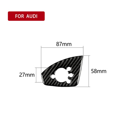 Car Carbon Fiber Door Button Decorative Sticker for Audi TT 8n 8J MK123 TTRS 2008-2014, Right Drive, B Style