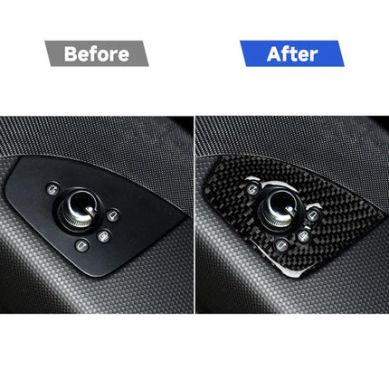 Car Carbon Fiber Door Button Decorative Sticker for Audi TT 8n 8J MK123 TTRS 2008-2014, Right Drive, B Style, Door Button, Right Drive B
