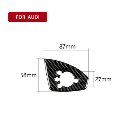 Car Carbon Fiber Door Button Decorative Sticker for Audi TT 8n 8J MK123 TTRS 2008-2014, Left Drive, B Style