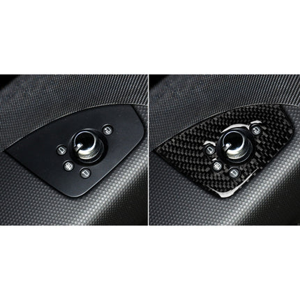 Car Carbon Fiber Door Button Decorative Sticker for Audi TT 8n 8J MK123 TTRS 2008-2014, Left Drive, B Style