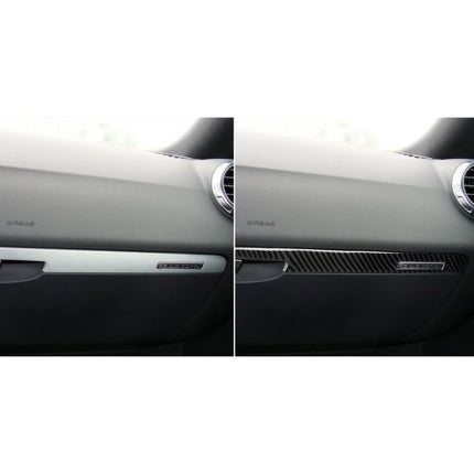 Car Carbon Fiber Passenger Seat Decorative Strip for Audi TT 8n 8J MK123 TTRS 2008-2014, Left Drive