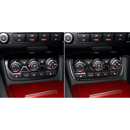 Car Carbon Fiber Air Conditioning Button Decorative Sticker for Audi TT 8n 8J MK123 TTRS 2008-2014, Left and Right Drive Universal
