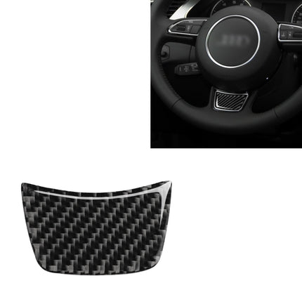 Car Carbon Fiber Steering Wheel Decorative Sticker for Audi A3 / S3 2014-2019, Left and Right Drive Universal, Steering Wheel