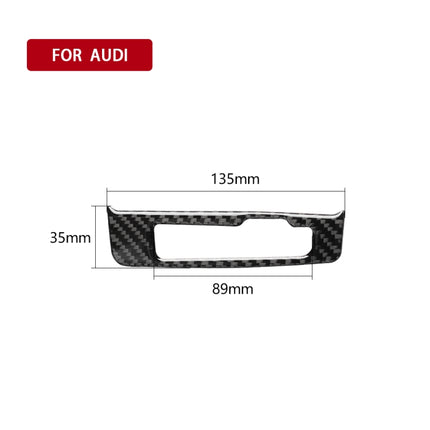 Car Carbon Fiber Gear Shift Frame Decorative Sticker for Audi A3 / 8V 2014-2019, Left Drive