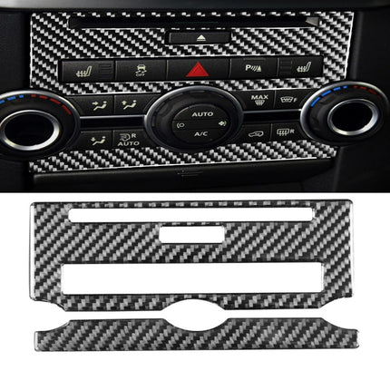 Car Carbon Fiber Central Control CD Panel Decorative Sticker for Land Rover Discovery 4 2010-2016, Left and Right Drive Universal