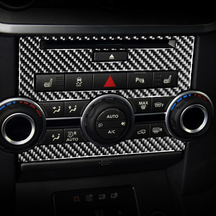 Car Carbon Fiber Central Control CD Panel Decorative Sticker for Land Rover Discovery 4 2010-2016, Left and Right Drive Universal