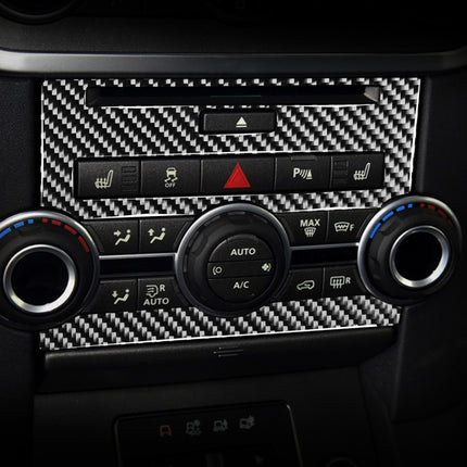 Car Carbon Fiber Central Control CD Panel Decorative Sticker for Land Rover Discovery 4 2010-2016, Left and Right Drive Universal, Central Control CD Panel